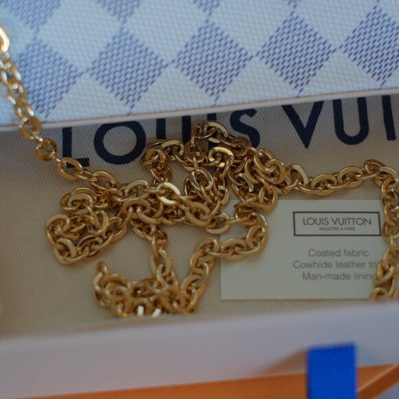 LOUIS VUITTON - Felicie Pochette Studded Damier Azur SPECIAL LIMITED EDITION - Picture 12 of 16